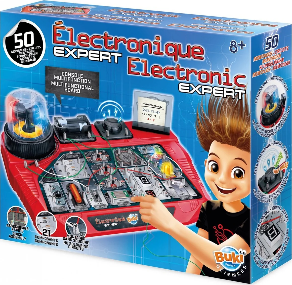 Buki - Electronica set expert - Experimenteren - Electronica - Techniek - Electriciteit - Educatief speelgoed