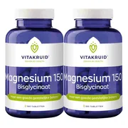 2x Vitakruid Magnesium 150 Bisglycinaat 180 tabletten