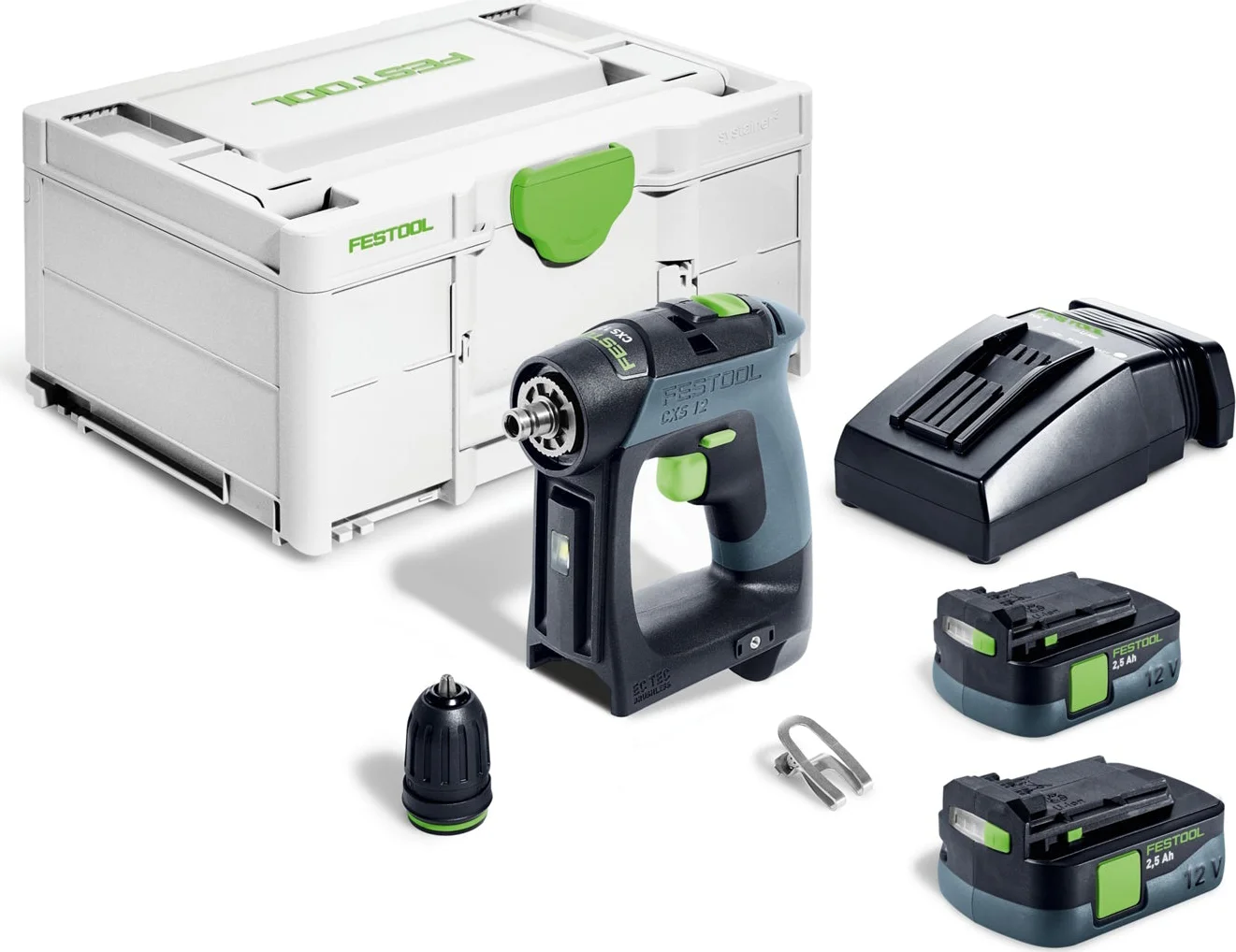 Festool CXS 12 2,5-Plus Accu Schroefboormachine 12V 2.5Ah in Systainer - 576864