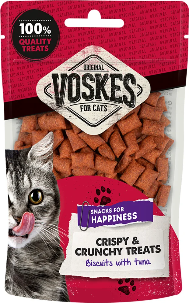 Voskes Kattensnack Crispy & Crunchy Tonijn 60 gr