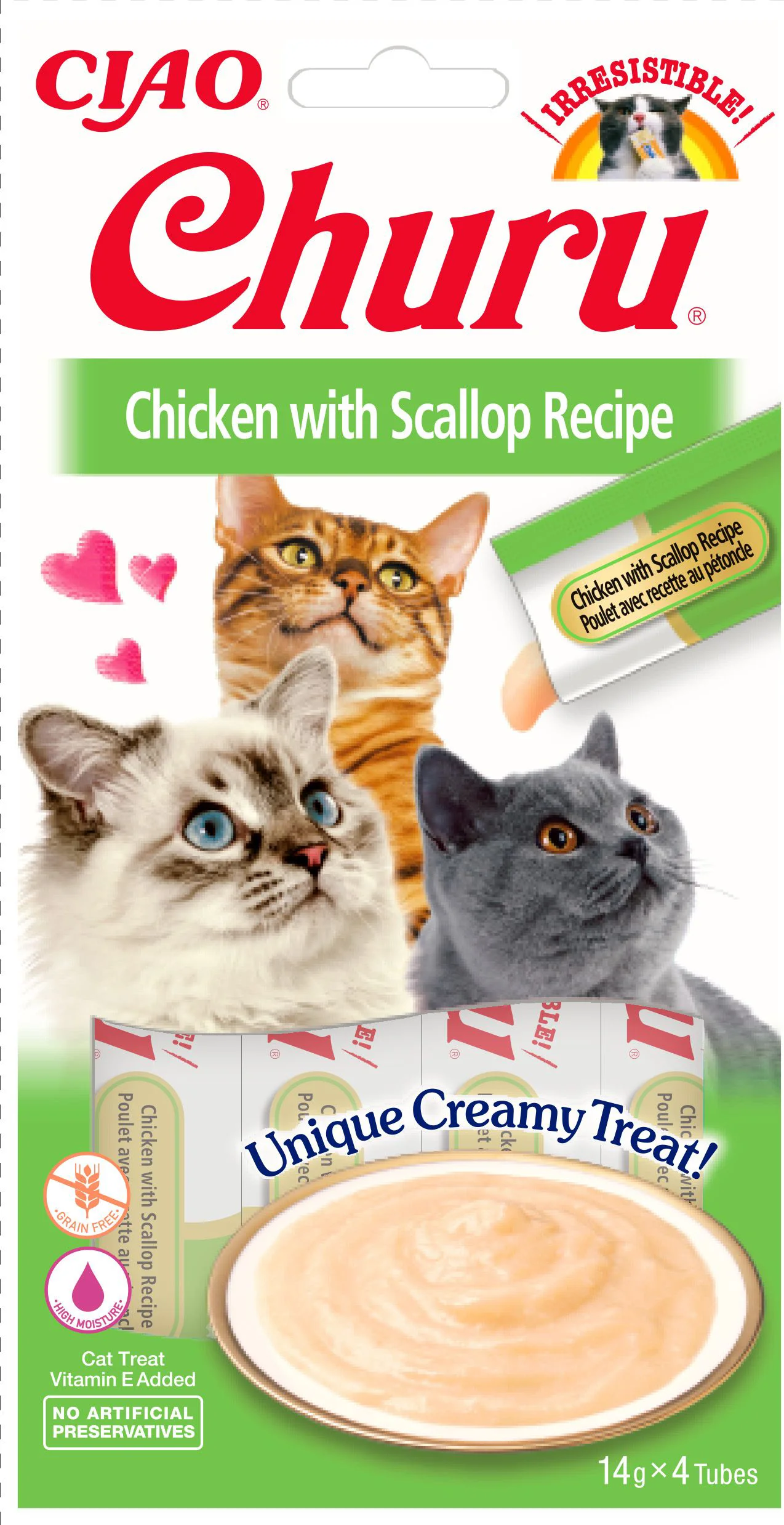 Ciao Kattensnack Churu Kip - Sint Jacobsschelp 60 gr