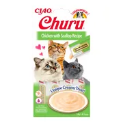 Ciao Kattensnack Churu Kip - Sint Jacobsschelp 60 gr