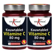 2x Lucovitaal Vitamine C 80mcg Kauwtablet Citroen 200 tabletten