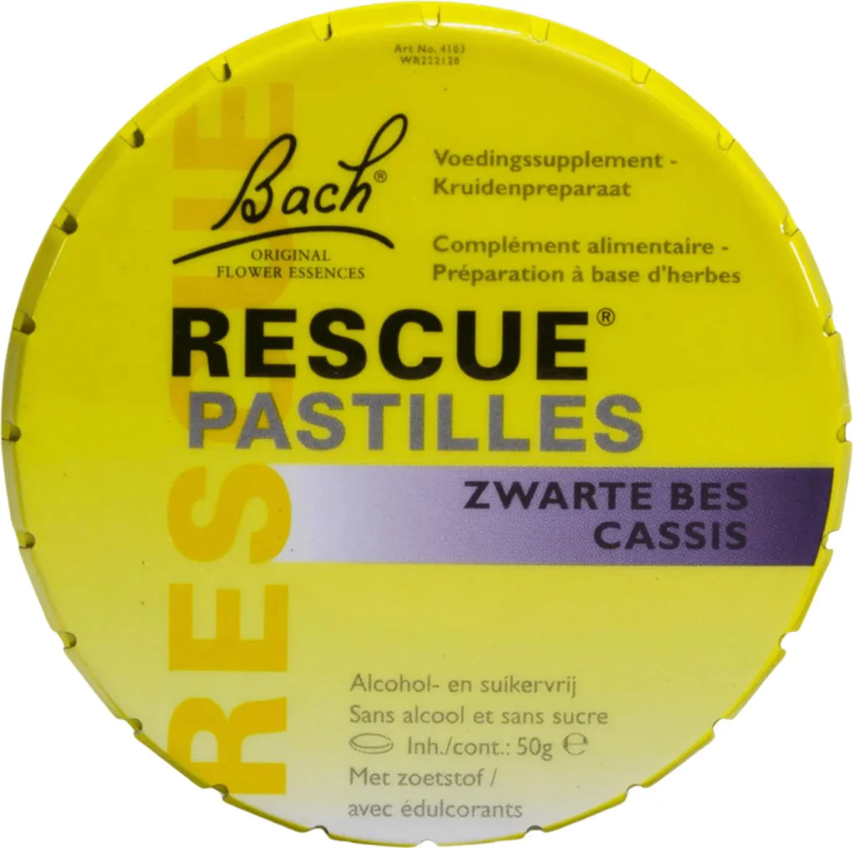 Bach Rescue Pastilles Zwarte Bes 50GR