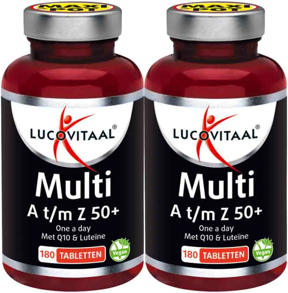 2x Lucovitaal Multi A-Z 50+ 180 tabletten