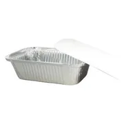 Aluminium bak 911cc opstaande rand met Deksel 20×13,6×5,6cm. (kapsalon) per 100 stuks - Wegwerp - Alu bakje