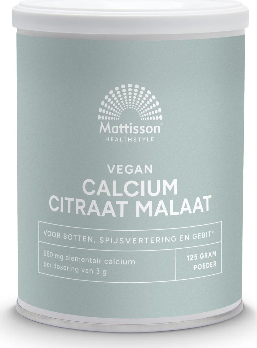 Mattisson HealthStyle Calcium Citraat Malaat Poeder 125GR