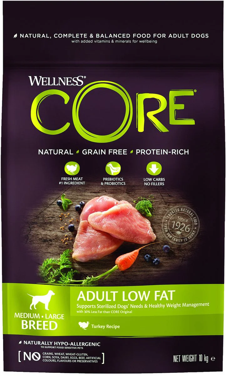 Wellness Core Hondenvoer Healthy Weight Kalkoen 10 kg