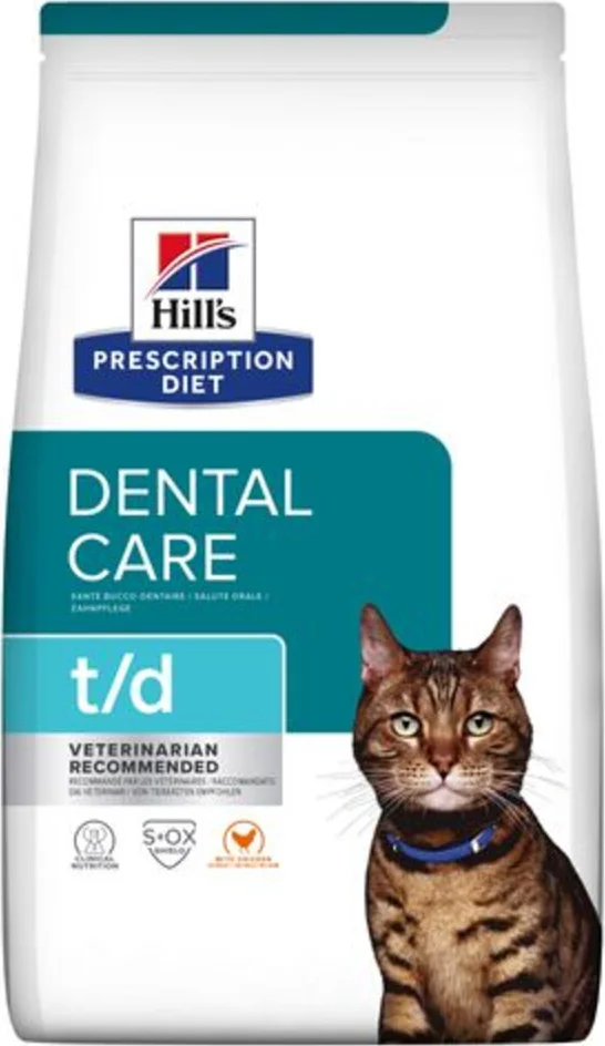 Hill's Prescription Diet t/d Dental Care Kattenvoer Droog Kip 3 kg