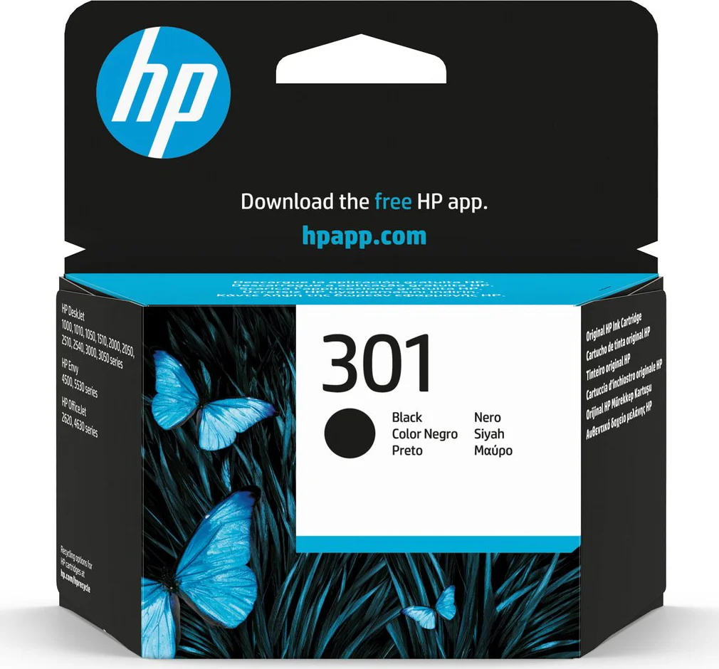 HP 301 Cartridge Zwart