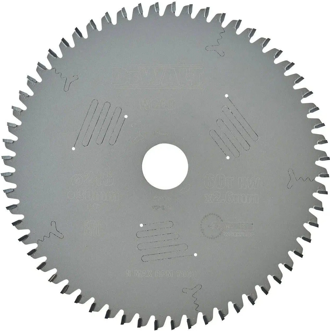 DeWALT Cirkelzaagblad voor Hout | Extreme | Ø 216mm Asgat 30mm 60T - DT4350-QZ
