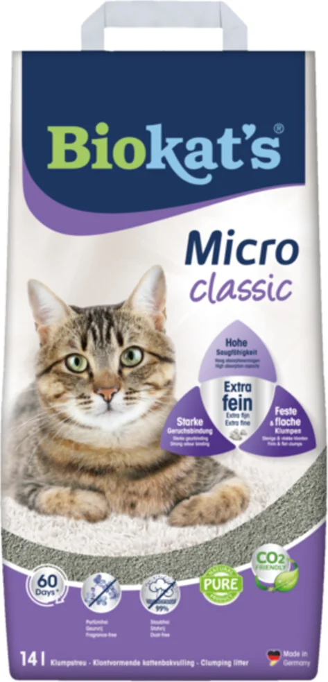 2x Biokat's Kattenbakvulling Micro Classic 14 liter