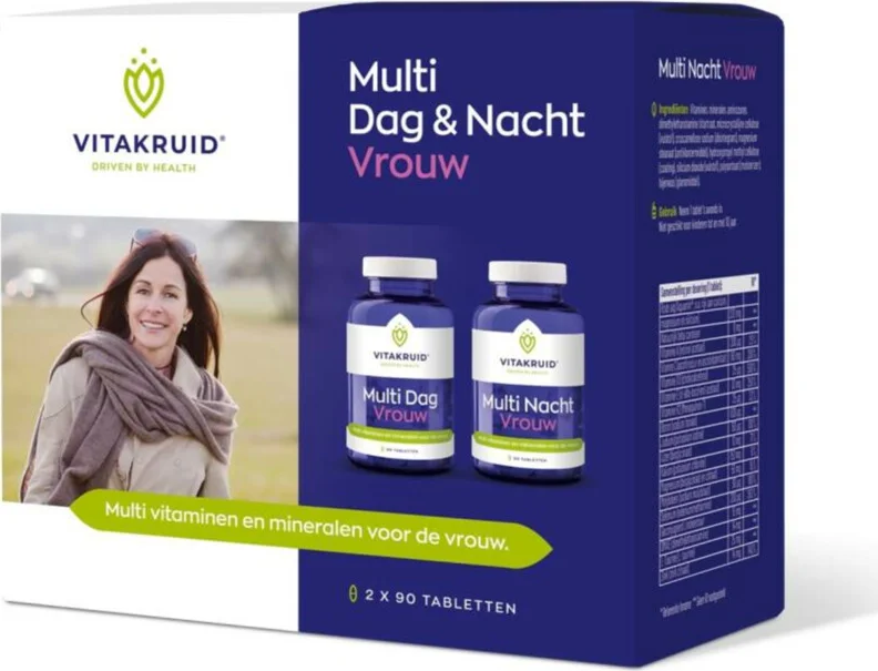 Vitakruid Multi Dag & Nacht Vrouw 180 tabletten