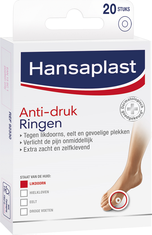 Hansaplast Anti-Drukringen 20ST