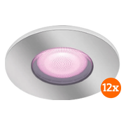 Philips Hue Xamento badkamer inbouwspot White and Color - Chroom - Rond 12-pack