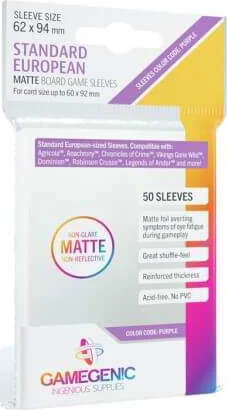 Gamegenic: Matte Board Game Sleeves - Purple