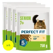 4x Perfect Fit Droogvoer Senior Kip 750 gr