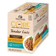 8x Wellness Core Kattenvoer Tender Cuts Selection 6-pack Kip 6 x 85 gr