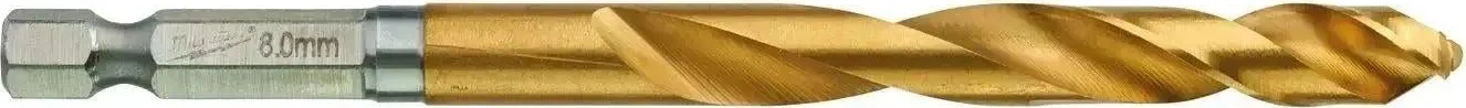 Milwaukee Metaalboor Shockwave HSS-G TiN Red Hex 8 x 111 mm VE=1 - 48894719