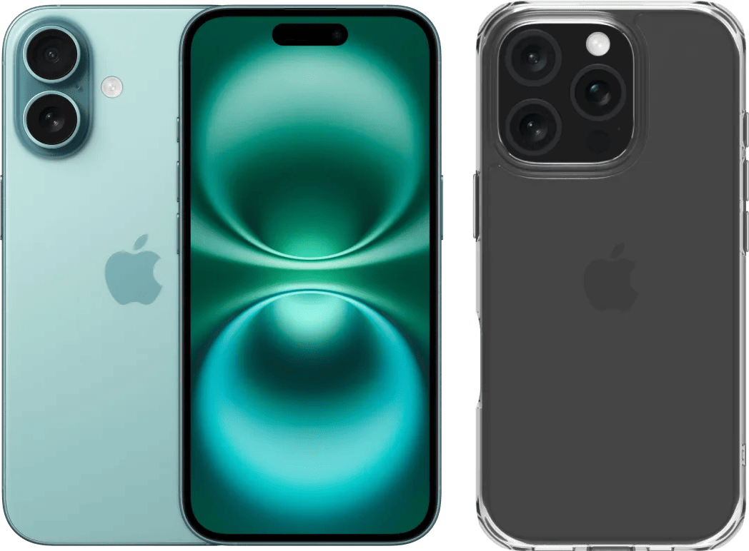 Apple iPhone 16 128GB Groen + BlueBuilt Protective Back Cover Transparant