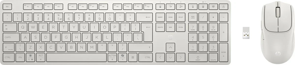 HP 490C Multi-Device Dual-Mode Toetsenbord en Muis Wit QWERTY