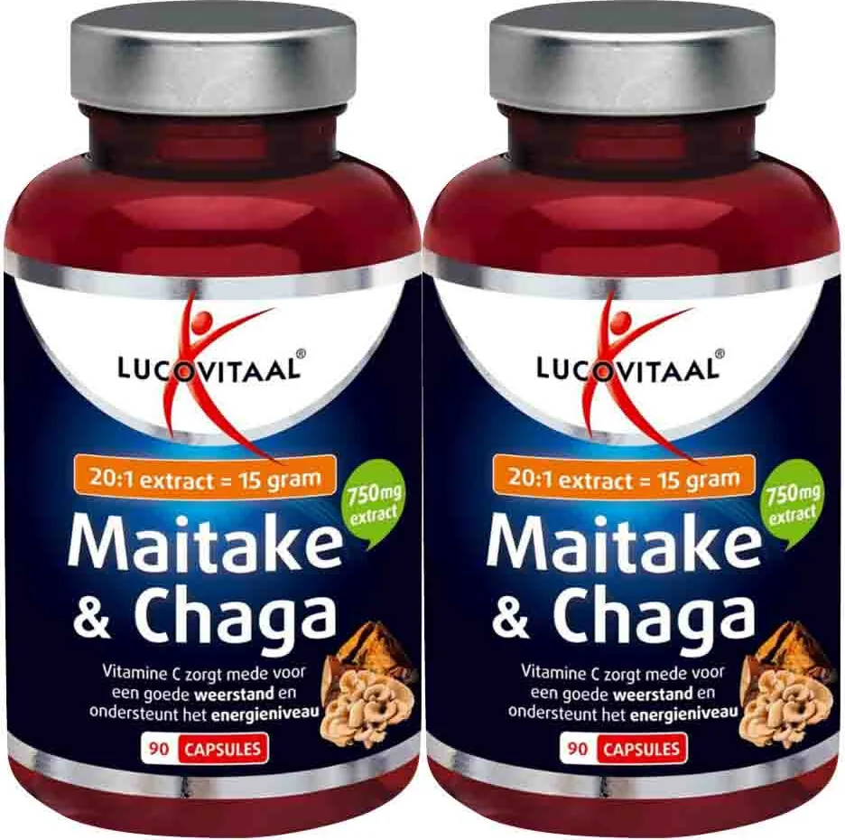 2x Lucovitaal Maitake & Chaga 90 capsules