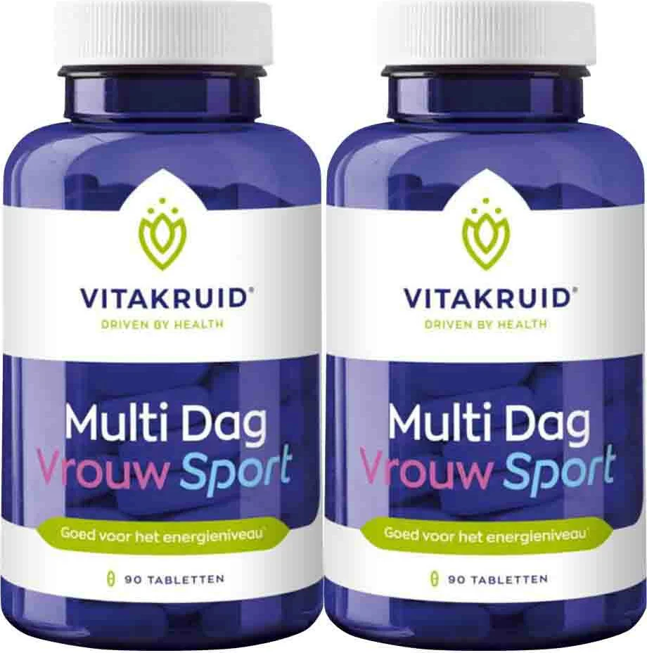 2x Vitakruid Multi Dag Vrouw Sport 90 tabletten