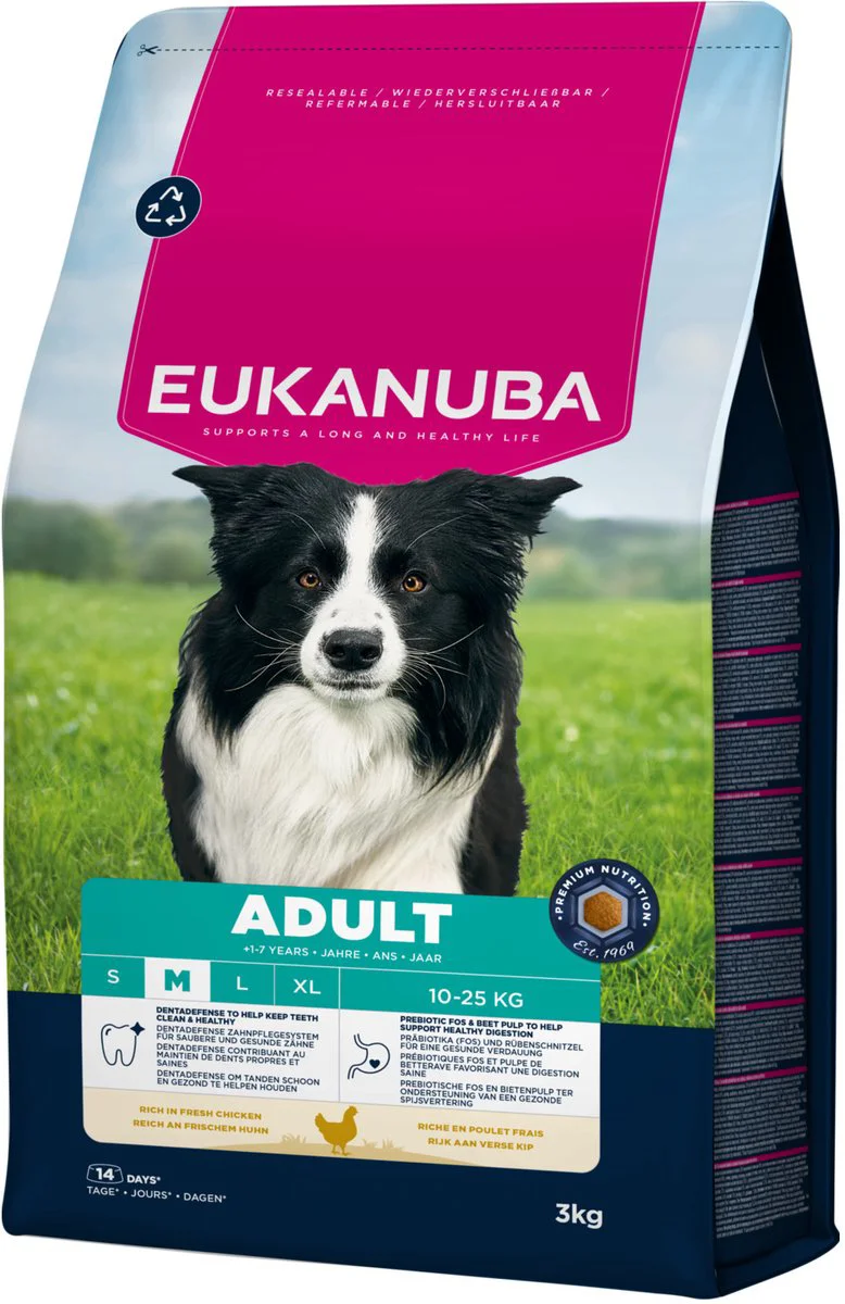 Eukanuba Hondenvoer Droog Life Care Dog Adult Medium Kip 3 kg