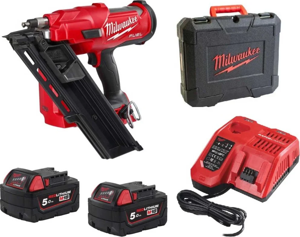 Milwaukee M18 FFN-502C Accu Constructietacker 18V 5.0Ah in koffer - 4933471404