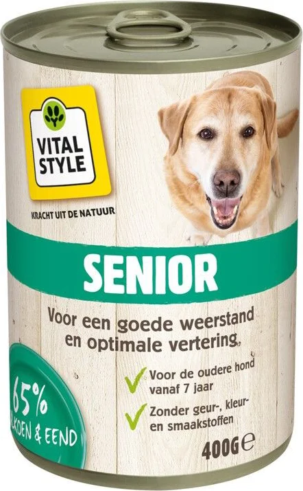 Vitalstyle Hondenvoer Blik Senior 400 gr