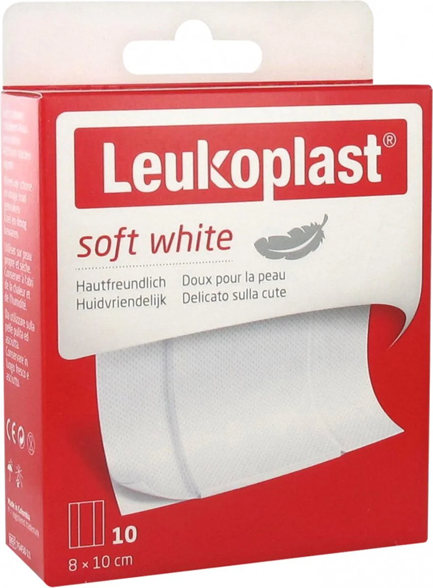 Leukoplast Wondpleisters Zacht 8 x 10 cm Soft White 10 stuks