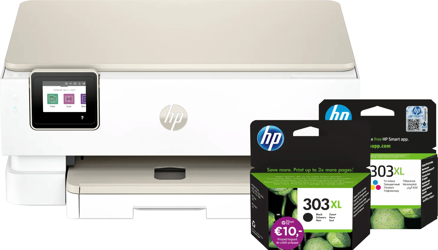 HP Envy Photo 7230 All-in-One + 1 zwarte XL + 1 kleuren XL cartridge
