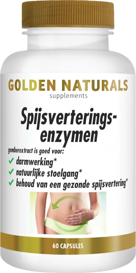 2x Golden Naturals Spijsverteringsenzymen 60 vegacapsules