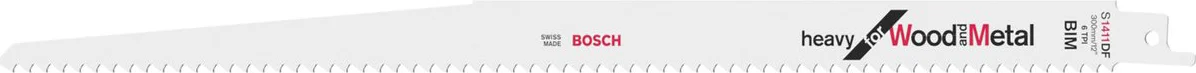 Bosch Professional S1411DF Reciprozaagblad 300mm Heavy for Wood and Metal VE=5 - 2608654763