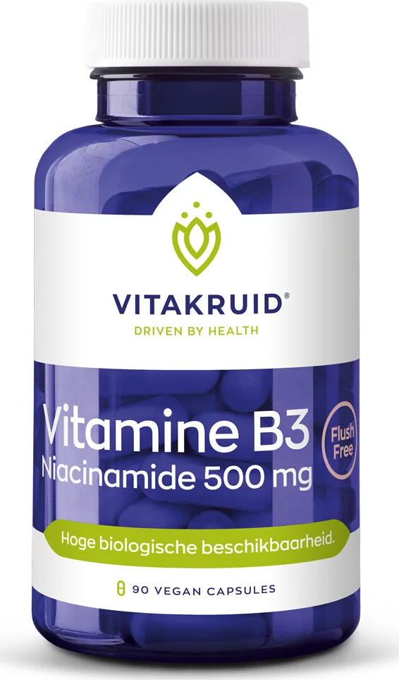 Vitakruid Vitamine B3 Niacinamide 500 mg 90 vegancapsules