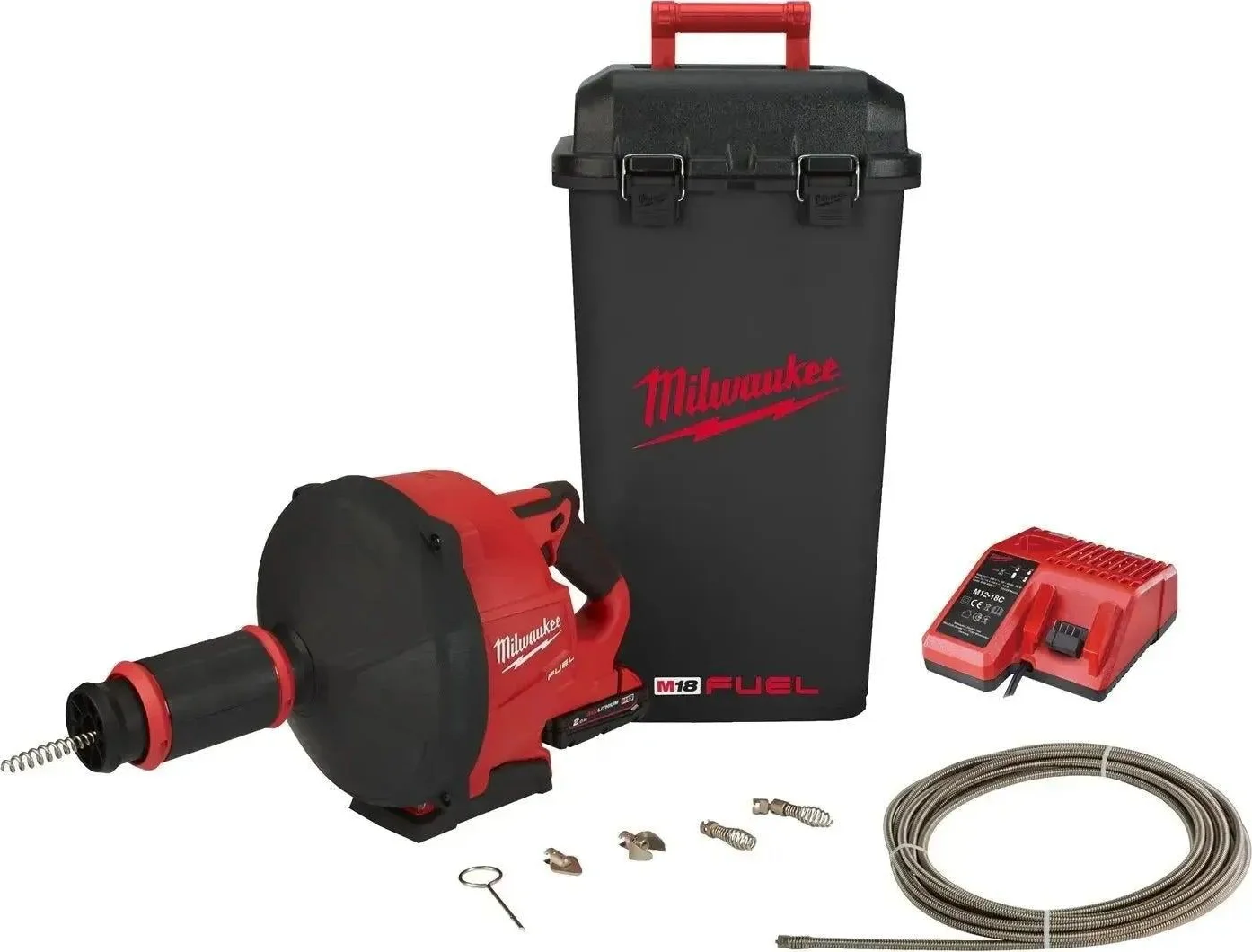 Milwaukee M18 FUEL™ FDCPF10-201C Accu Ontstoppingsmachine - stroomtoevoer 10mm 18V 2.0Ah - 4933459685