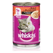 Whiskas Blik Adult Brokjes in Saus Rund 400 gr