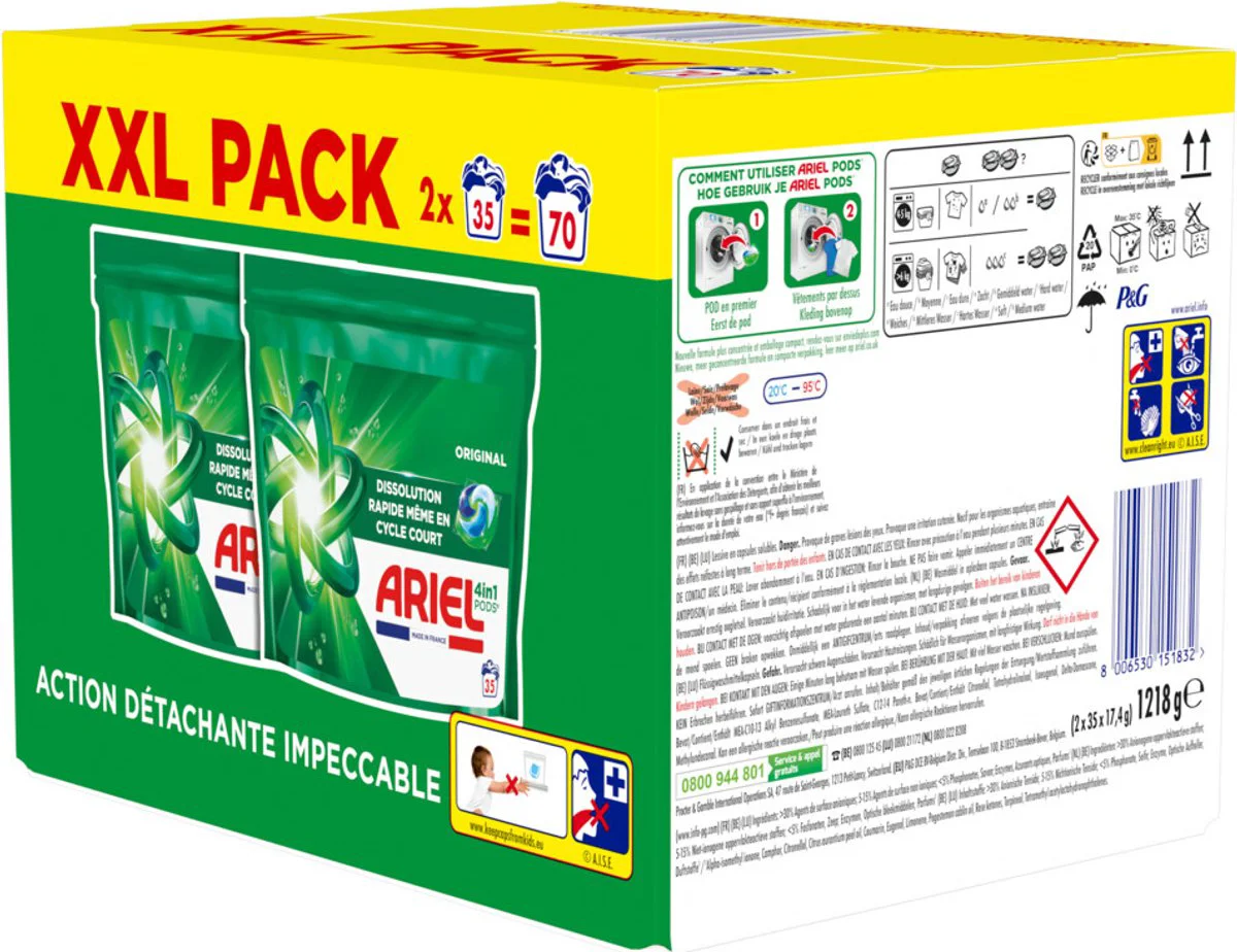 Ariel 4in1 Wasmiddel Pods Original 70 stuks