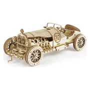 Robotime - Modelbouwpakket V8 Gp Car 19 X 8 Cm Hout 220-delig - Grand prix - Modelbouw - Auto - Hout 3D puzzel - Tieners - Volwassenen