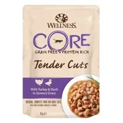 Wellness Core Kattenvoer Tender Cuts Kalkoen - Eend 85 gr