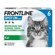 Frontline Spot On Anti Vlooien en Teken Druppels Kat vanaf 1 kg 6 pipetten