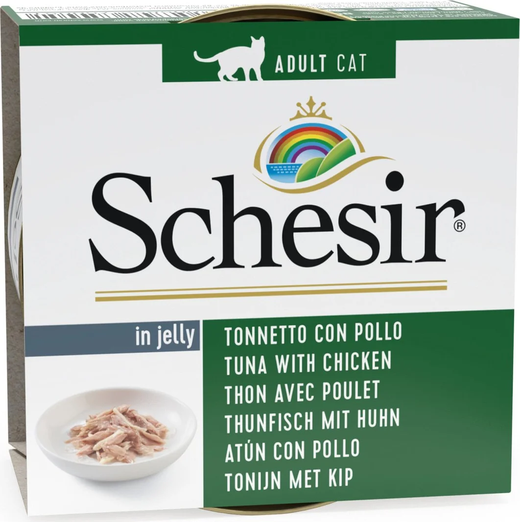 Schesir Kattenvoer Tonijn en Kip in Gelei 85 gr