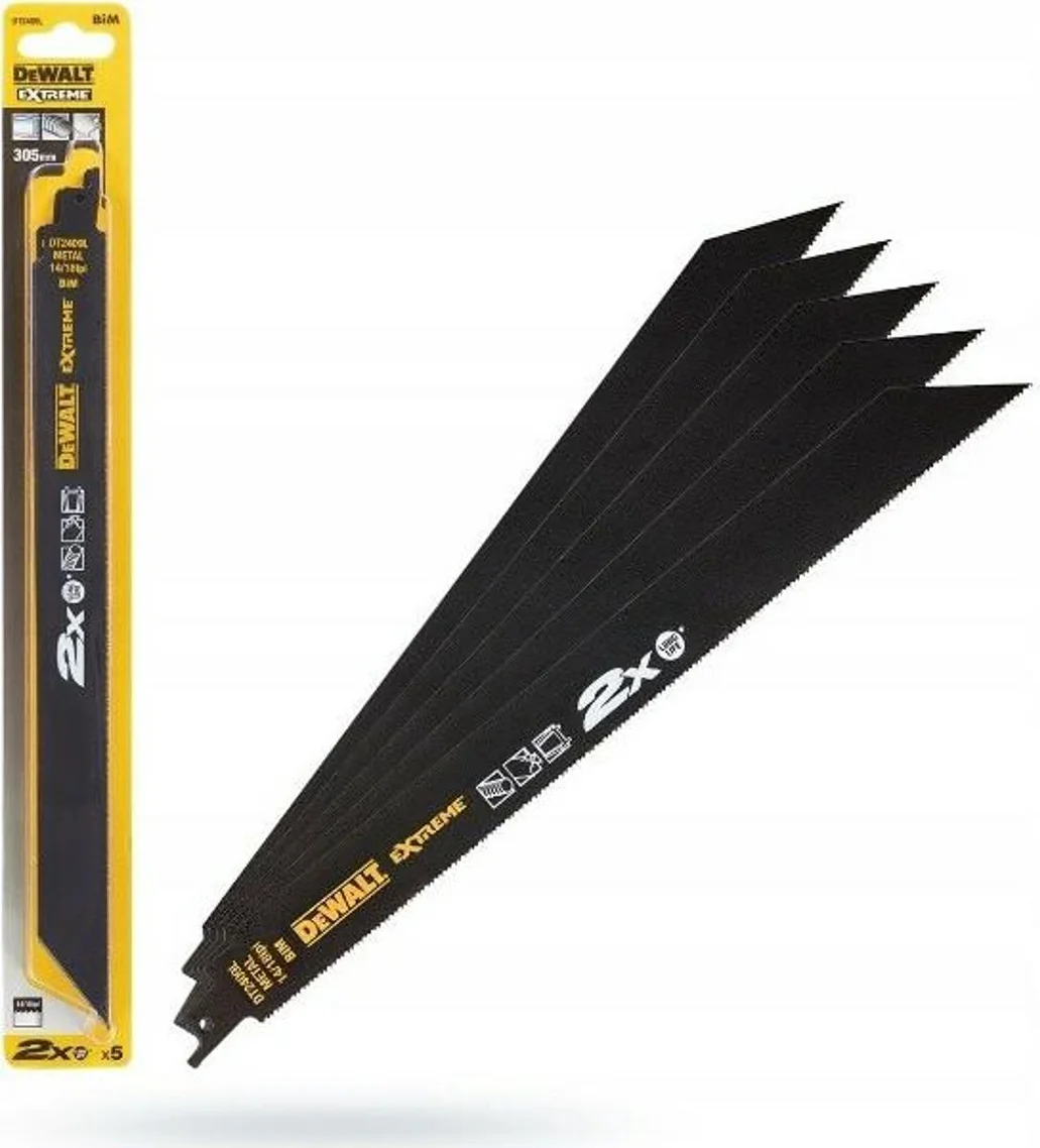 DeWALT DT2409L Reciprozaagblad Toughcoat 2x BIM 305mm 5st