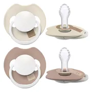Difrax LOVI Fopspeen Dynamisch 6-18 m Prime Glow Ivory Blush 2ST