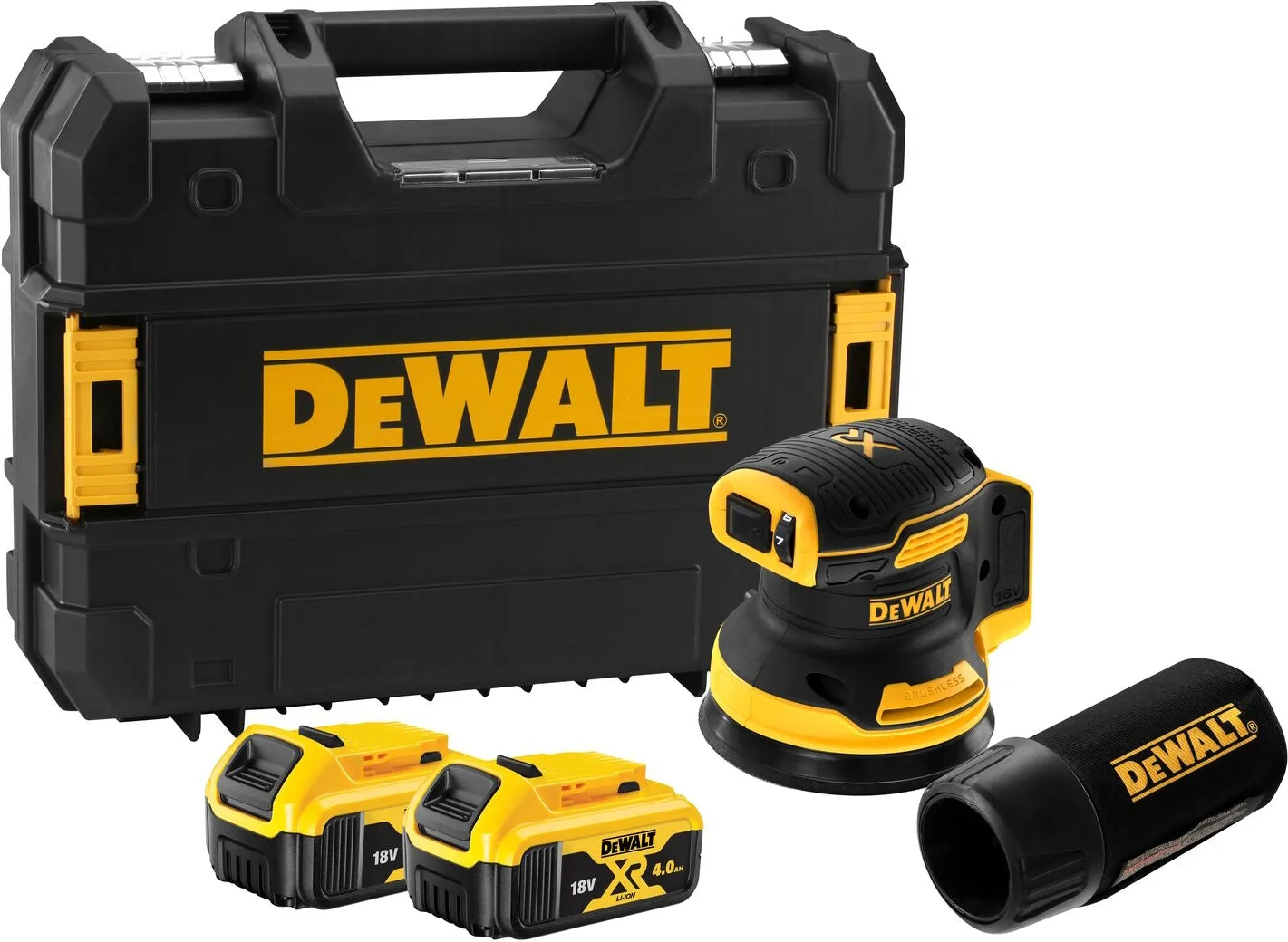 DeWALT DCW210P2 Accu excenterschuurmachine 18V XR 5.0Ah in TSTAK