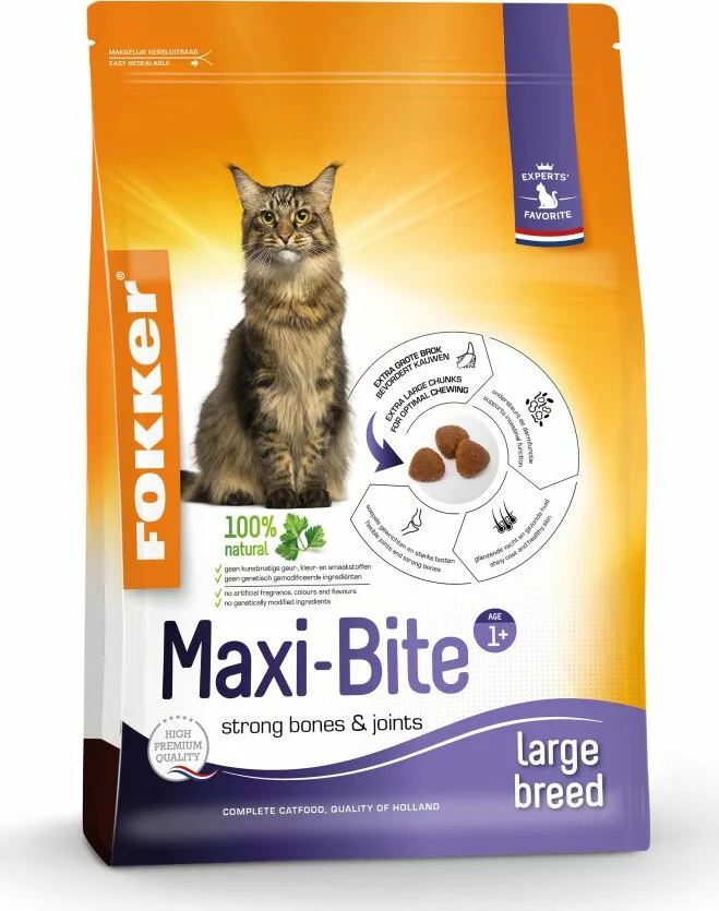 Fokker Maxi-Bite Kattenvoer Large Breed 10 kg