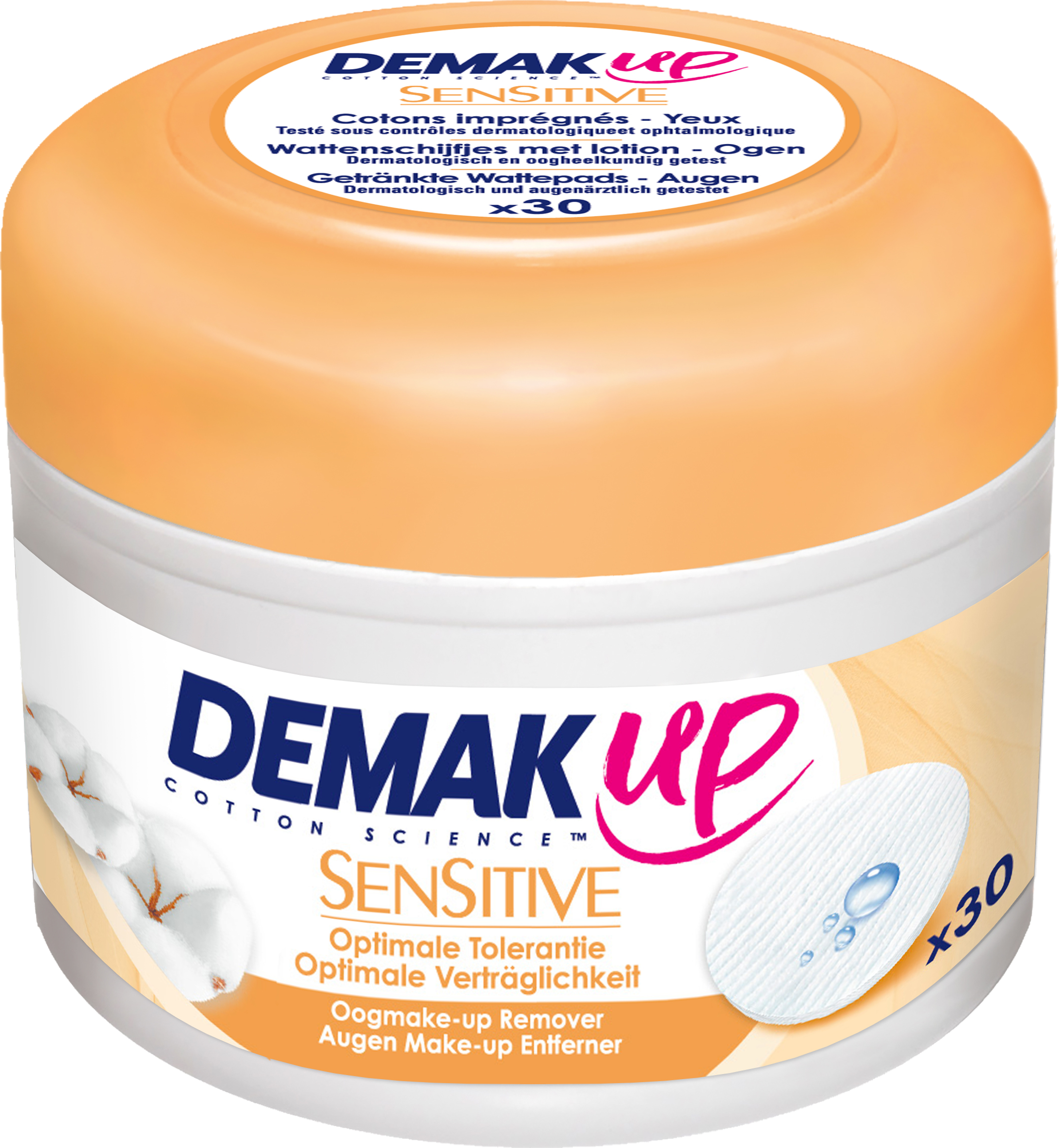 Demak Up Sensitive Oogmake-up Remover Pads 30ST