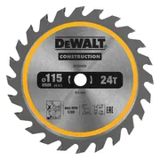 DeWALT Cirkelzaagblad voor Hout | Construction | Ø 115mm Asgat 9,5mm 24T - DT20420-QZ