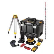 DeWALT DCE074D1R-SET Volautomatische roterende laser rood + statief + meetlat 18V XR 2.0Ah in TSTAK