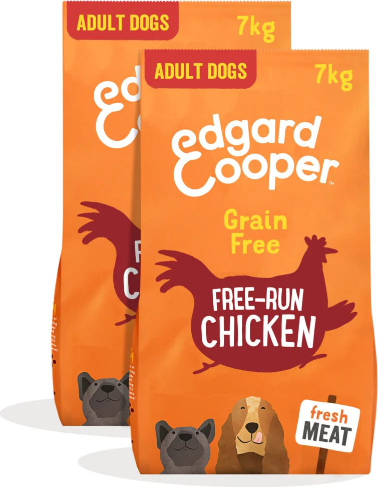2x Edgard & Cooper Hondenvoer Droog Scharrelkip 7 kg
